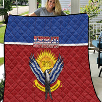 Kiribati 45th Independence Day Quilt Lesser Frigatebird Tribal Pattern LT05 Red - Polynesian Pride
