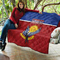 Kiribati 45th Independence Day Quilt Lesser Frigatebird Tribal Pattern LT05 - Polynesian Pride
