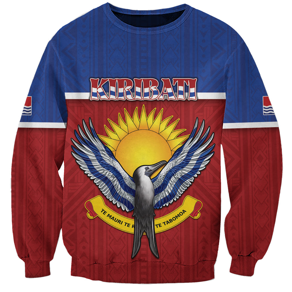 Kiribati 45th Independence Day Sweatshirt Lesser Frigatebird Tribal Pattern