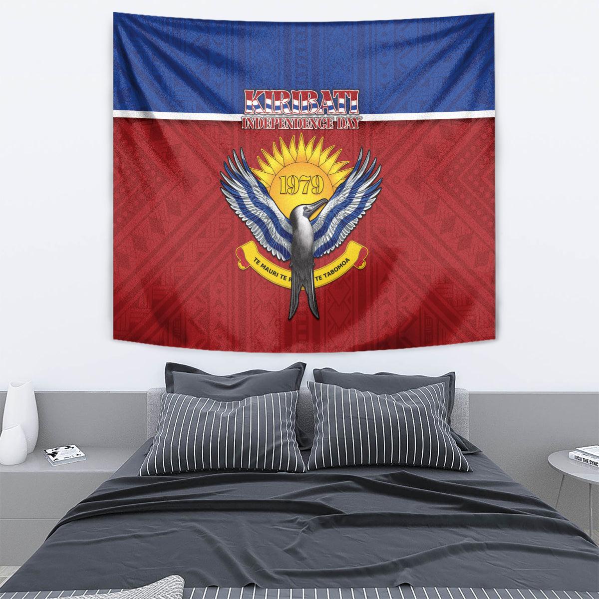 Kiribati 45th Independence Day Tapestry Lesser Frigatebird Tribal Pattern LT05 - Polynesian Pride