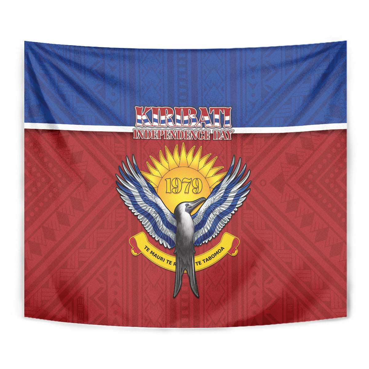 Kiribati 45th Independence Day Tapestry Lesser Frigatebird Tribal Pattern LT05 - Polynesian Pride
