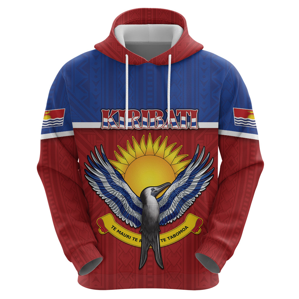 Kiribati 45th Independence Day Zip Hoodie Lesser Frigatebird Tribal Pattern LT05 - Polynesian Pride
