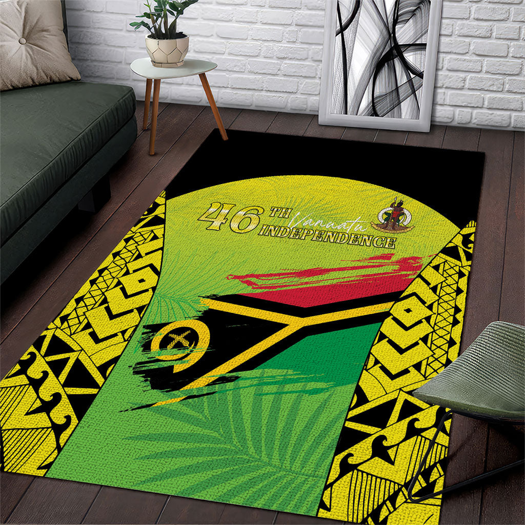 Vanuatu 46th Independence Area Rug Special Style LT05 Yellow - Polynesian Pride