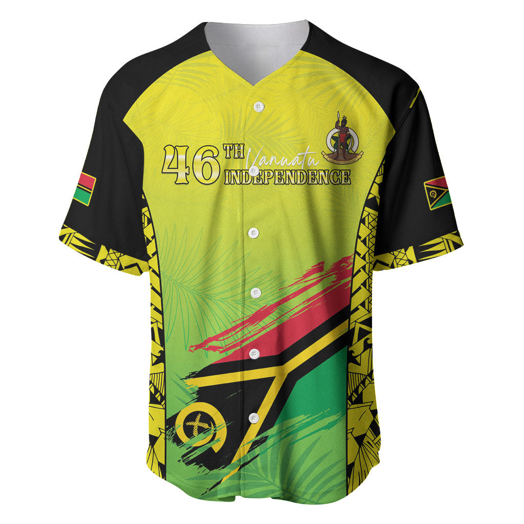 Vanuatu 46th Independence Baseball Jersey Special Style LT05 Yellow - Polynesian Pride