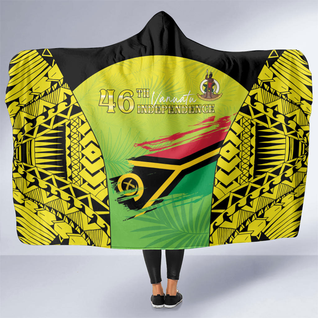 Vanuatu 46th Independence Hooded Blanket Special Style LT05 One Size Yellow - Polynesian Pride
