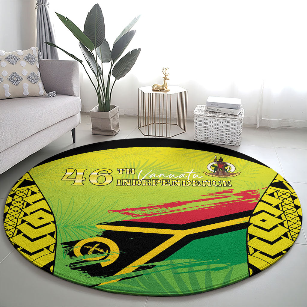Vanuatu 46th Independence Round Carpet Special Style LT05 - Polynesian Pride
