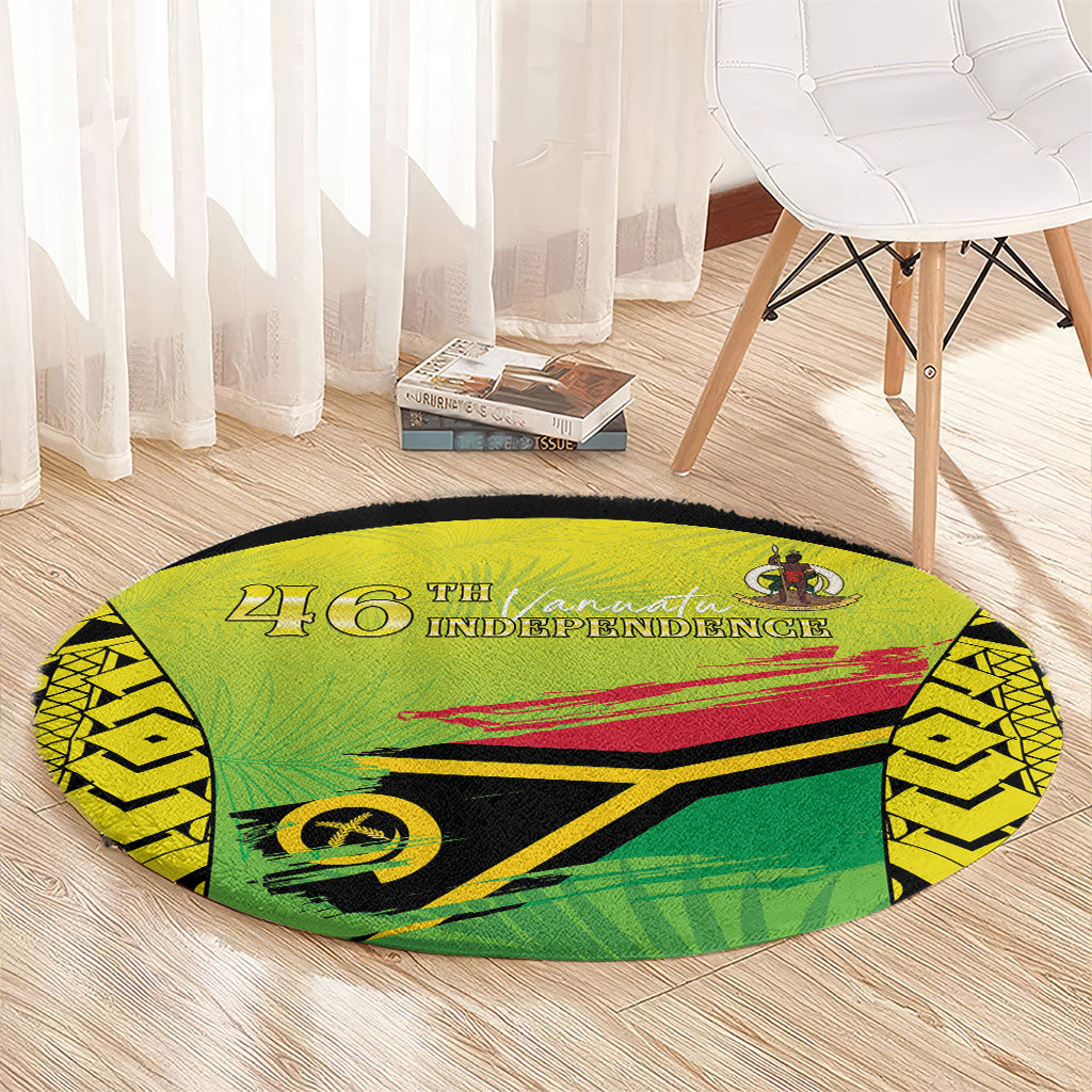 Vanuatu 46th Independence Round Carpet Special Style LT05 - Polynesian Pride