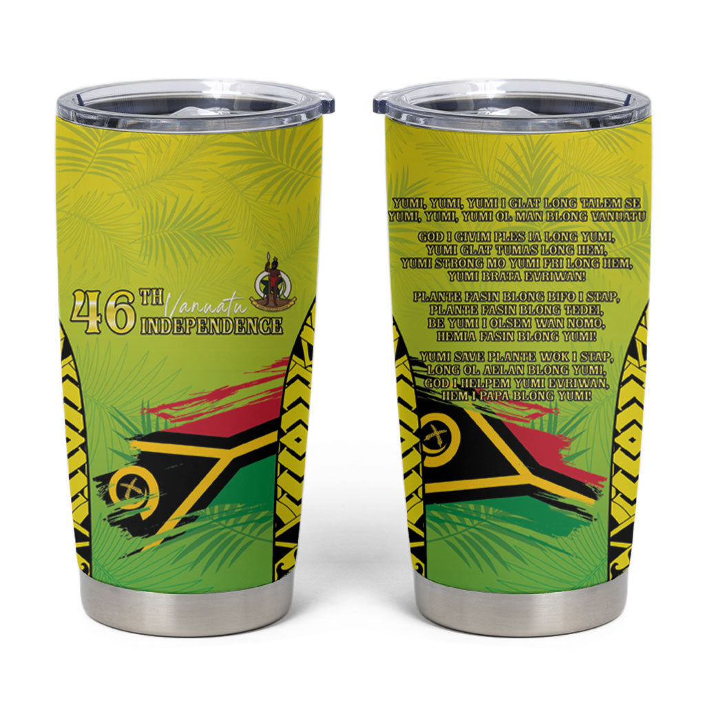 Vanuatu 46th Independence Tumbler Cup Special Style LT05 Yellow - Polynesian Pride
