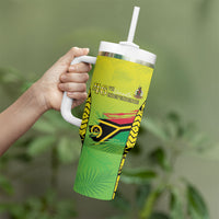 Vanuatu 46th Independence Tumbler With Handle Special Style LT05 - Polynesian Pride