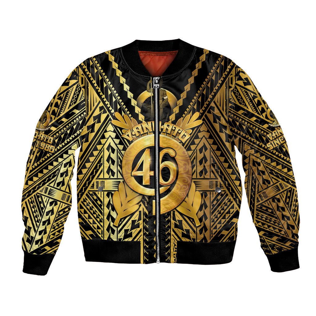 Vanuatu 46th Anniversary Of Independence Bomber Jacket Gold Style LT05 Unisex Gold - Polynesian Pride