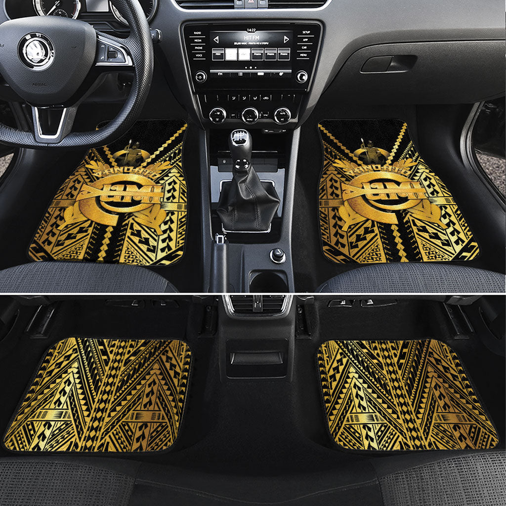 Vanuatu 46th Anniversary Of Independence Car Mats Gold Style LT05 Set 4pcs Gold - Polynesian Pride