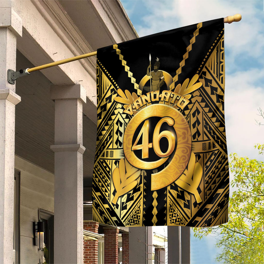Vanuatu 46th Anniversary Of Independence Garden Flag Gold Style LT05 House Flag Gold - Polynesian Pride