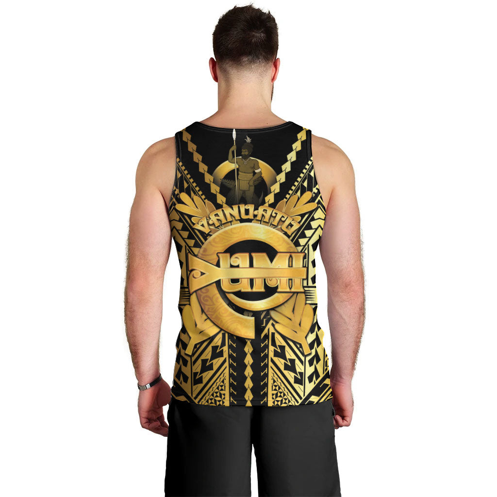 Vanuatu 46th Anniversary Of Independence Men Tank Top Gold Style LT05 - Polynesian Pride