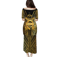 Vanuatu 46th Anniversary Of Independence Puletasi Gold Style LT05 - Polynesian Pride