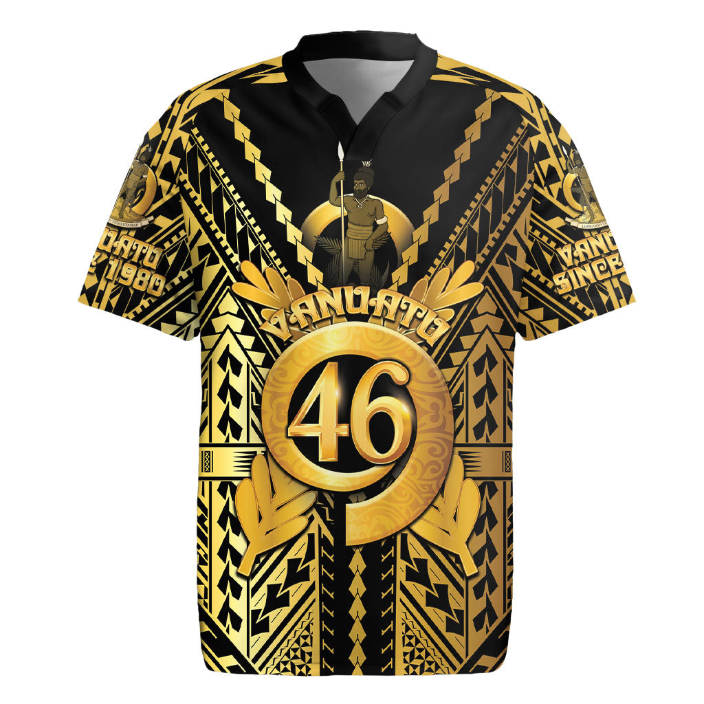 Vanuatu 46th Anniversary Of Independence Rugby Jersey Gold Style LT05 Gold - Polynesian Pride