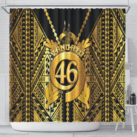 Vanuatu 46th Anniversary Of Independence Shower Curtain Gold Style LT05 - Polynesian Pride