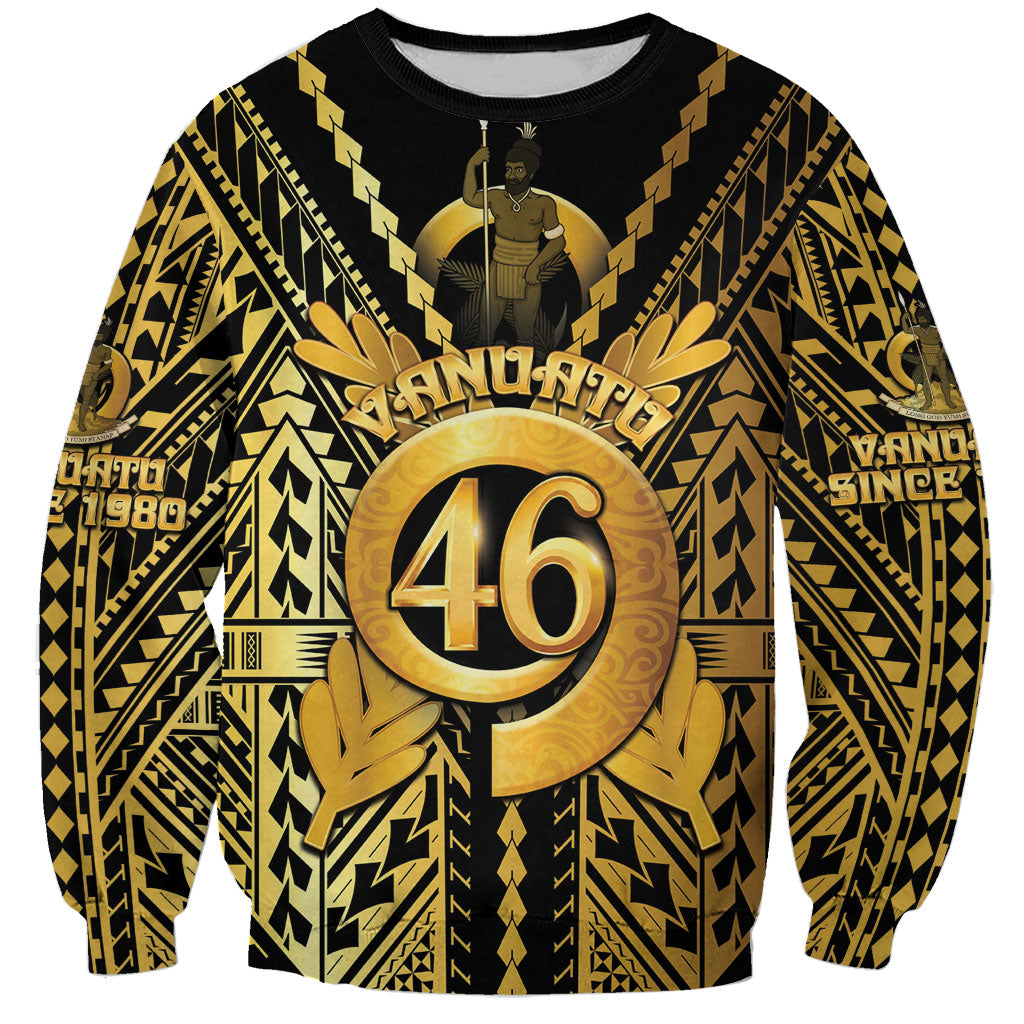 Vanuatu 46th Anniversary Of Independence Sweatshirt Gold Style LT05 Unisex Gold - Polynesian Pride