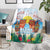 Hawaii And Japan Okinawa Blanket Aloha Gozaimasu Tiki With Shisa