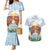 Hawaii And Japan Okinawa Couples Matching Mermaid Dress and Hawaiian Shirt Aloha Gozaimasu Tiki With Shisa