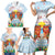 Hawaii And Japan Okinawa Family Matching Short Sleeve Bodycon Dress and Hawaiian Shirt Aloha Gozaimasu Tiki With Shisa