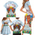 Hawaii And Japan Okinawa Family Matching Short Sleeve Bodycon Dress and Hawaiian Shirt Aloha Gozaimasu Tiki With Shisa