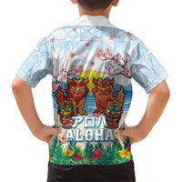 Hawaii And Japan Okinawa Hawaiian Shirt Aloha Gozaimasu Tiki With Shisa LT05 - Polynesian Pride