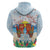 Hawaii And Japan Okinawa Hoodie Aloha Gozaimasu Tiki With Shisa