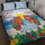 Hawaii And Japan Okinawa Quilt Bed Set Aloha Gozaimasu Tiki With Shisa