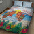 Hawaii And Japan Okinawa Quilt Bed Set Aloha Gozaimasu Tiki With Shisa