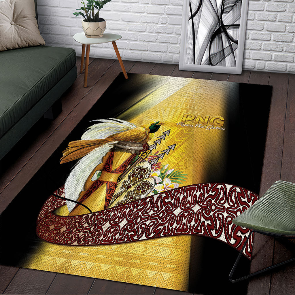 Papua New Guinea Area Rug Independence Day Unique Style LT05 Gold - Polynesian Pride