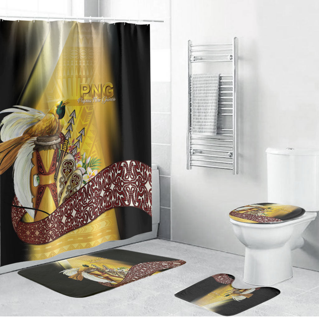 Papua New Guinea Bathroom Set Independence Day Unique Style LT05 Bathroom Set (4 pcs) Gold - Polynesian Pride
