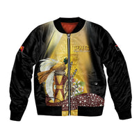 Papua New Guinea Bomber Jacket Independence Day Unique Style LT05 Unisex Gold - Polynesian Pride