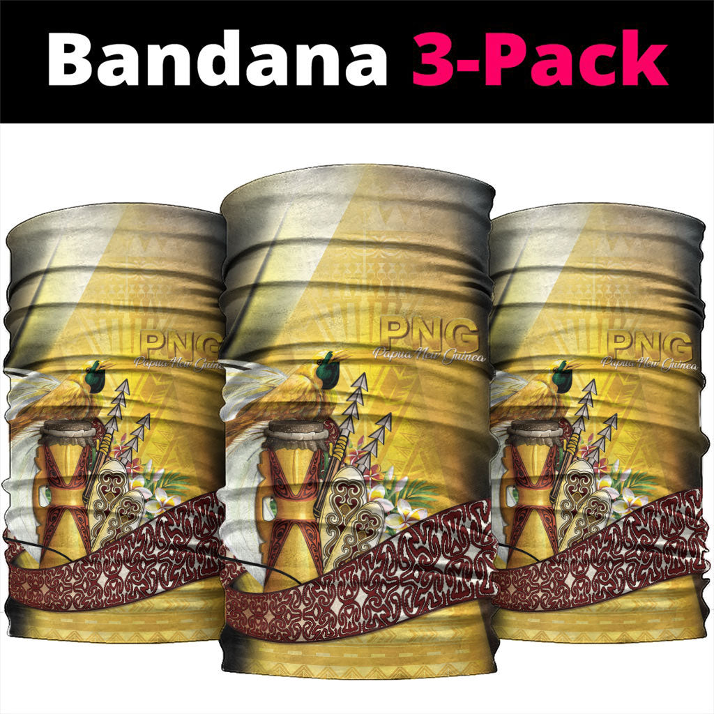 Papua New Guinea Neck Gaiter Independence Day Unique Style LT05 package One Size: 25*50cm Gold - Polynesian Pride