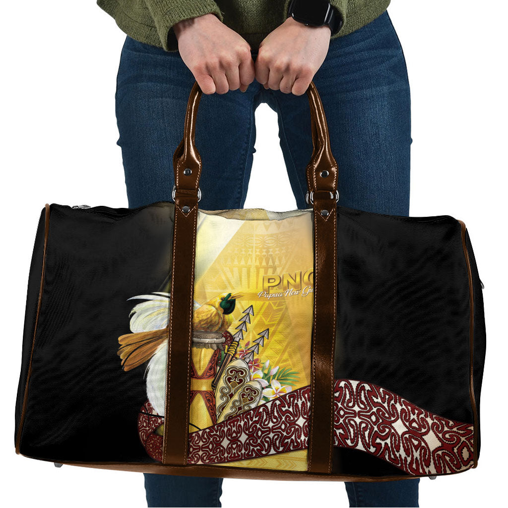 Papua New Guinea Travel Bag Independence Day Unique Style LT05 Gold - Polynesian Pride