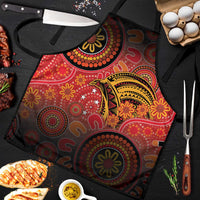 Papua New Guinea Apron Birds Of Paradise With Aboriginal Pattern LT05 Red - Polynesian Pride
