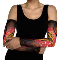 Papua New Guinea Arm Sleeves Birds Of Paradise With Aboriginal Pattern LT05 - Polynesian Pride