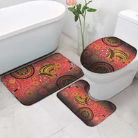 Papua New Guinea Bathroom Set Birds Of Paradise With Aboriginal Pattern LT05 - Polynesian Pride