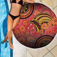 Papua New Guinea Beach Blanket Birds Of Paradise With Aboriginal Pattern LT05 - Polynesian Pride