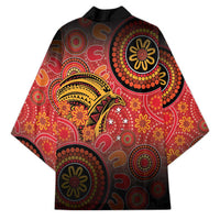 Papua New Guinea Kimono Birds Of Paradise With Aboriginal Pattern LT05 - Polynesian Pride