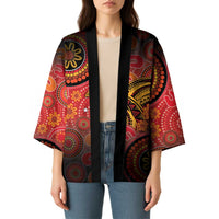 Papua New Guinea Kimono Birds Of Paradise With Aboriginal Pattern LT05 - Polynesian Pride