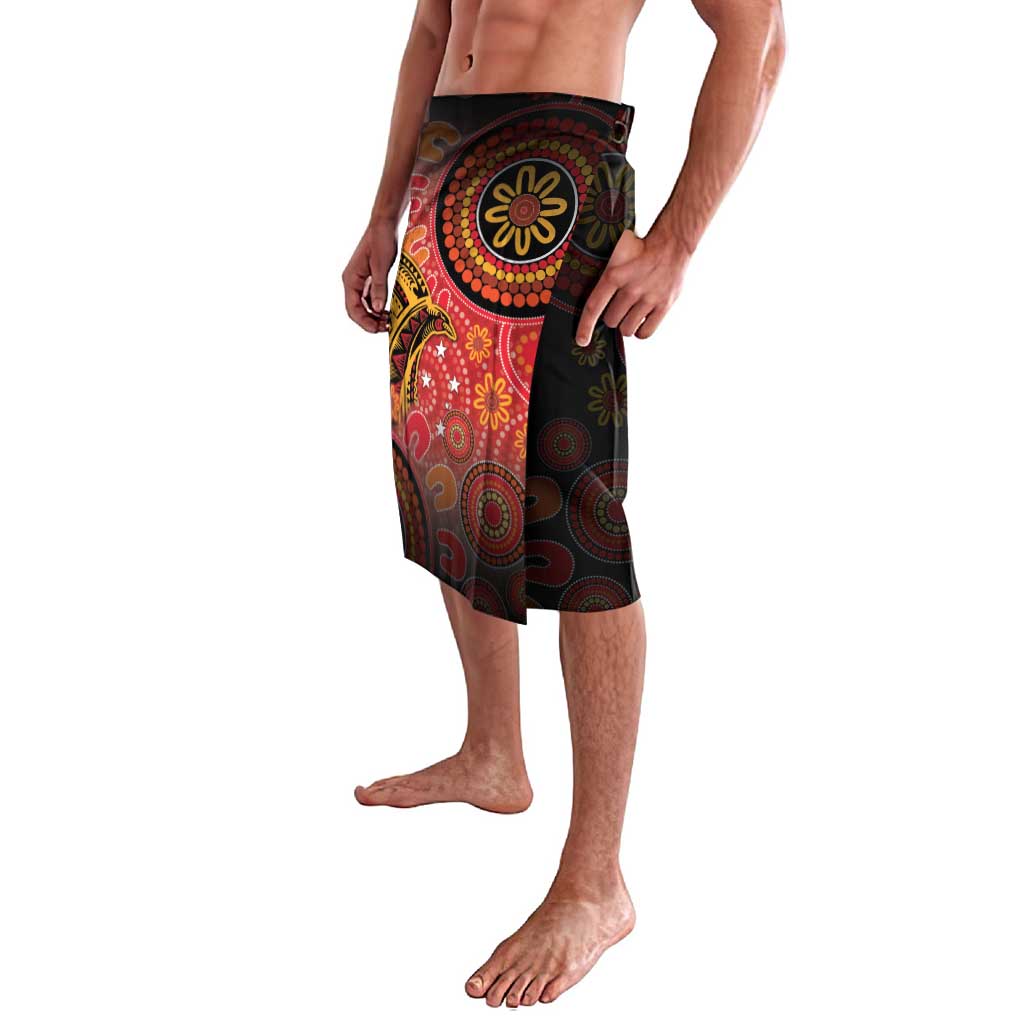 Papua New Guinea Lavalava Birds Of Paradise With Aboriginal Pattern LT05 - Polynesian Pride
