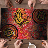 Papua New Guinea Puzzle Birds Of Paradise With Aboriginal Pattern LT05 - Polynesian Pride