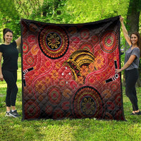 Papua New Guinea Quilt Birds Of Paradise With Aboriginal Pattern LT05 - Polynesian Pride