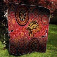 Papua New Guinea Quilt Birds Of Paradise With Aboriginal Pattern LT05 - Polynesian Pride