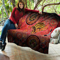 Papua New Guinea Quilt Birds Of Paradise With Aboriginal Pattern LT05 - Polynesian Pride