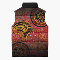 Papua New Guinea Sleeveless Puffer Jacket Birds Of Paradise With Aboriginal Pattern LT05 - Polynesian Pride