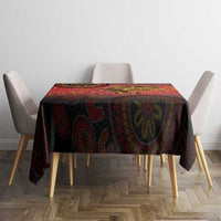 Papua New Guinea Tablecloth Birds Of Paradise With Aboriginal Pattern LT05 - Polynesian Pride