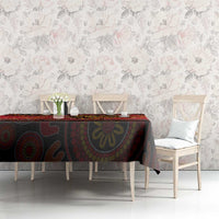 Papua New Guinea Tablecloth Birds Of Paradise With Aboriginal Pattern LT05 - Polynesian Pride