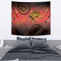 Papua New Guinea Tapestry Birds Of Paradise With Aboriginal Pattern LT05 - Polynesian Pride