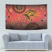 Papua New Guinea Tapestry Birds Of Paradise With Aboriginal Pattern LT05 - Polynesian Pride